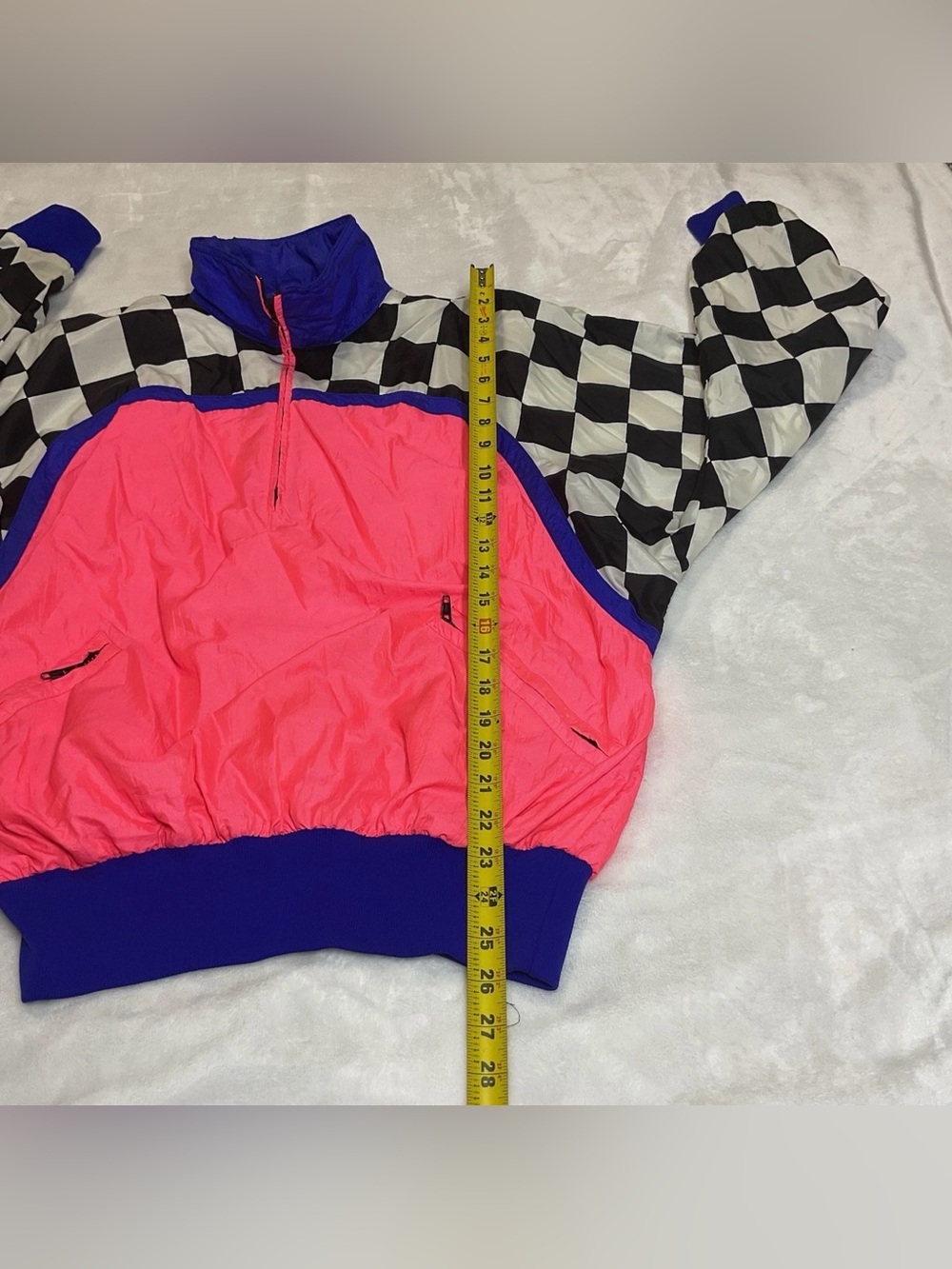 Vintage 80s Hotdogger Neon Pink Color Block Windbreaker Tracksuit- Mens Small - Picture 4 of 8
